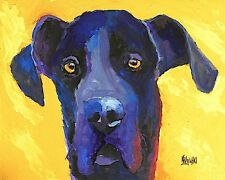 Great Dane Art Print From Painting | Black Dane Gifts, Picture, Wall Art, 8x10 picture