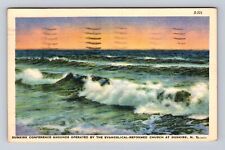 Dunkirk NY-New York, Ocean Waves and Surf, Antique Vintage c1941 Postcard picture