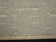 1953 NOVEMBER 17 NEW YORK TIMES - FAUST OPENS OPERA'S 70TH SEASON - NT 4655 picture