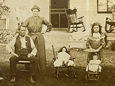 West Unity Bryan Ohio Cabinet Photo Elverel Eding Heaston Antique Dolls 1905 picture