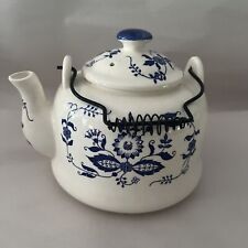 Vintage Blue Porcelain Teapot NEVCO MADE IN JAPAN picture
