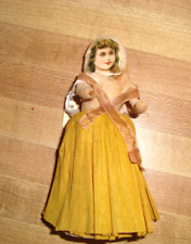 Antique German Cotton  Girl Candy Container Ornament Scrap Face picture