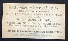 Vintage Trade Card New England Copying Company Springfield Massachusetts picture