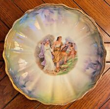 Antique K. St. T. Porcelain Decorative Footed Pedestal Hand Painted Bowl Germany picture
