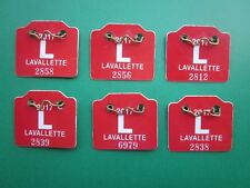 6   LAVALLETTE   NEW  JERSEY  SEASONAL  2017   BEACH  BADGES/TAGS   7  YEARS OLD picture