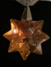 Swarovski Amber Crystal Star Christmas Ornament picture