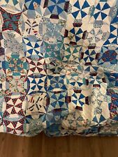 Vintage Handmade Quilt -Jacob’s Coat Of Many Colors Pattern picture