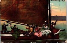 NJ Atlantic City, People on Sailboat, Early 1900s Fashion, DB Posted 1910 picture