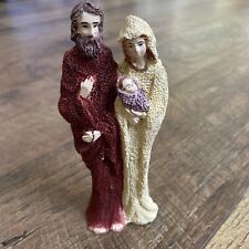 Joseph Mary & Baby Jesus Resin Textured 6” Figurine  picture