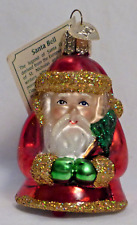 OWC Old World Christmas Blown Glass Santa Bell #40081 ringing in the season picture