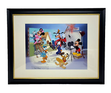 Disney Cal Arts Mickey Minnie Mouse Goofy Serigraph Cel Limited Edition Framed picture