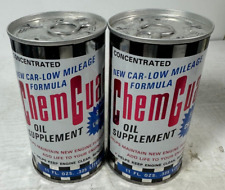 Antique Vintage Chem Guard Oil Treatment, lot of 2 Full Cans picture