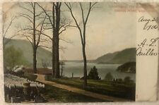 vintage post card 1906, the Hudson, Trophy Point, West Point, Cannons, picture