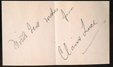Claire Luce d1989 signed autograph 3x5 Cut Actress & Singer  in Up The River picture