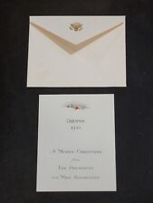 SUPERB  1940 President Franklin D. Roosevelt Official White House Christmas Card picture