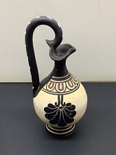 Vintage Greek Terra Cotta Vase Urn Amphora Handmade & Painted In Greece 5.5”T picture