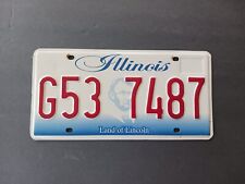 2012 Illinois IL License Plate G53 7487 no sticker picture