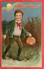 Halloween, Boy Holding Jack O Lantern, Rapheal Tuck No. 174 picture