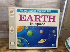 VTG 1960s Milton Bradley Flannel Board Teaching Resource Space Planet Homeschool picture