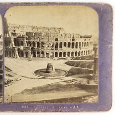 Rome Colosseum Flavian Amphitheatre Stereoview c1870 Italy Street Monument D1962 picture