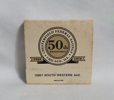 Vintage Chesterfield Federal Savings Bank Matchbook Chicago IL Advertising Full picture