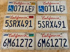 Lot of 6 (3 Pairs) CALIFORNIA License Plates No Longer In Use picture