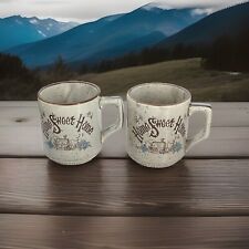 Pair of Vintage Home Sweet Home Stoneware Mugs Japan picture