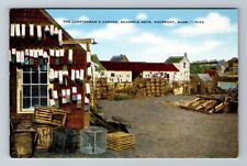 Rockport, MA-Massachusetts, Bearskin Neck Lobsterman's Corner, Vintage Postcard picture