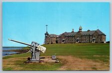 US Naval War College Luce Hall Saluting Battery Newport RI Postcard K28 picture