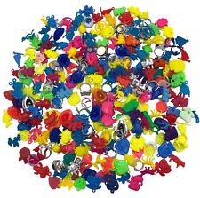 300 Pc Lot Vintage Plastic Cracker Jack Gumball Charm Toy Prizes Rings Animals picture