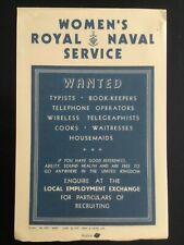 WWII WOMEN’S WARTIME NAVAL RECRUITMENT & RECYCLE FLYER ***((SEE PHOTO’S))***.   picture