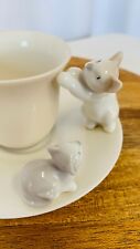 Lladro Cat Teacup Cup w/ Saucer 6044 RARE picture