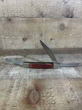 Rare Cattleman’s Honest Abe  Knife Red Stag Surgical Steel Pocket Knife picture