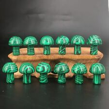 20pcs Mini Artificial  Malachite Stone Mushroom Hand Carved Crystal Healing GQ picture