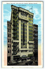 1923 Hotel Stowell South Spring Street Los Angeles California CA Postcard picture