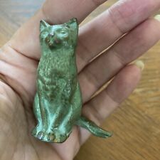 Antique Painted Pewter Kitty Cat - Classical Cats 2.5” Size picture