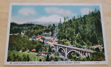Postcard California Mount Shasta From Dunsmuir Pacific Highway Bridge picture