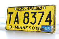 Vintage 1965 Minnesota License Plate Man Cave Decor picture