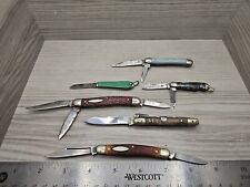 Lot Of 6 Vintage Pocket Knives Hammer Forge, UlSteel, Inox. Utica.Camco,Colonial picture