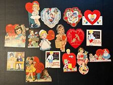 Vintage VALENTINE Cards 1940 1950 Lot Of 16 Teacher Nurse School Theme picture