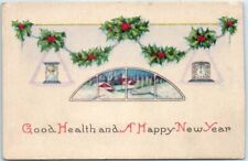 Postcard - Holiday Art Print - Greeting Card - Good Health and A Happy New Year picture