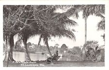 c.1920 RPPC Park Bench overlooking New River Ft. Lauderdale FL picture