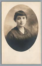 Woman Lady Portrait Divided Back RPPC AZO 1904-1918 Postcard Unposted picture