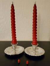 Vintage De Luxe permanent candle adjustable flame holiday red  made in hong kong picture