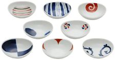 Nishikai Pottery Arita Ware Dyed Nishiki Suehiro Delicacy Bowl Set of 8 Patterns picture