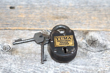 Yuma Territorial Prison Arizona Lock W/ 2 Keys FUNCTIONAL Jail Rustic Cast Iron picture