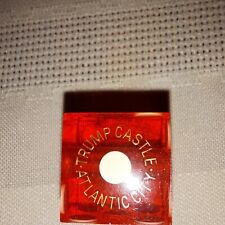 TRUMP CASTLE ATLANTIC CITY Dice Die Red Drilled Casino Gambling, Many Available picture