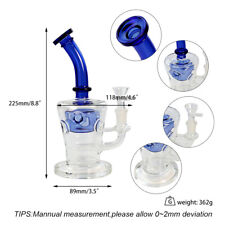 9 inch Heavy Thick Glass Hookah Percolator Party Smoking Water Pipe Bong Bubbler picture