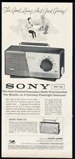 1959 Sony TR712 TR 712 TM-121 transistor radio photo vintage print ad picture