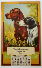 Set for Action, Vintage 1939 Sample Calendar, Setter & Pointer Dog Illustration picture